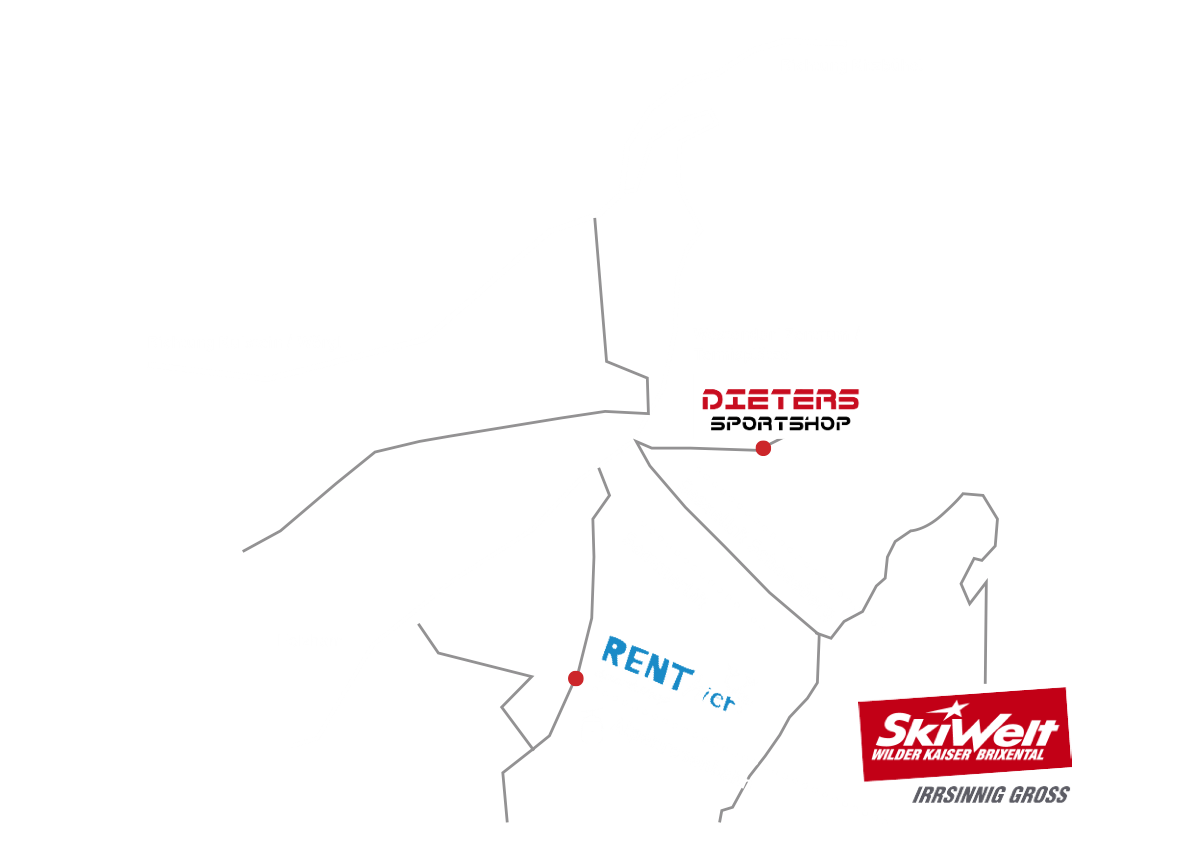 Anfahrt Westendorf Dieterssport Shop / Renthier